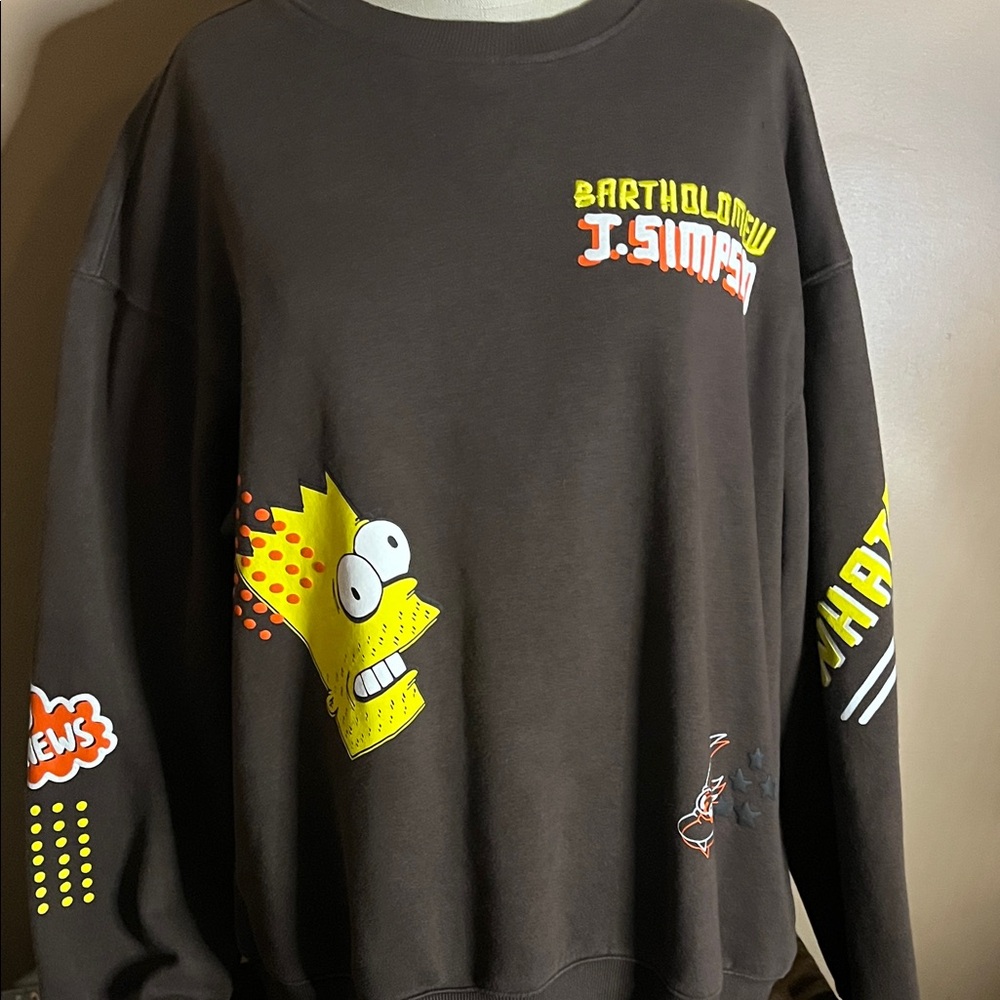 😄The Simpsons sweatshirt Bart scratchy xl
